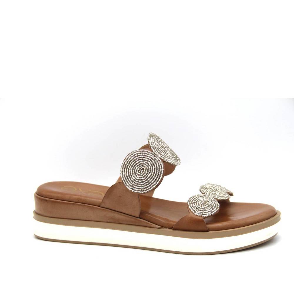 NEW EXE women's amanda 349 wedge sandal in nude